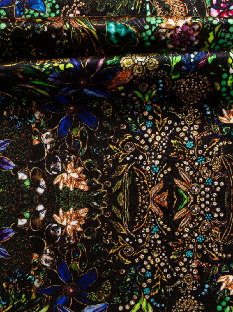 Black Magic Velvet Fabric - Julie Kuyath